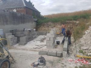 Construction de mur en parpaings Amiens